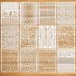 OOTSR 12 pochoirs de peinture r�utilisables 29x21 cm motifs g�om�triques DIY